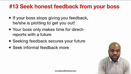 KEY 13 - Seek honest feedback from your boss